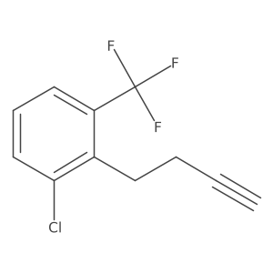 2-(But-3-yn-1-yl)-1-chloro-3-(trifluoromethyl)benzene Structure