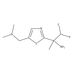 2-{5-[(Dimethylamino)methyl]-1,3-thiazol-2-yl}-1,1-difluoropropan-2-amine Structure