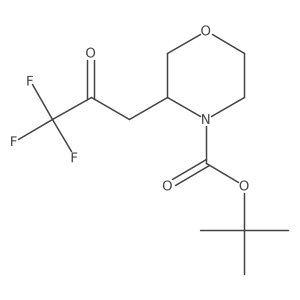 Tert-butyl 3-(3,3,3-trifluoro-2-oxopropyl)morpholine-4-carboxylate结构式