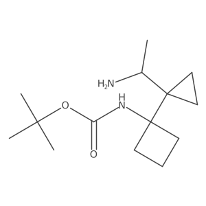 tert-butyl N-{1-[1-(1-aminoethyl)cyclopropyl]cyclobutyl}carbamate结构式