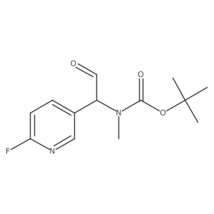 tert-butyl N-[1-(6-fluoropyridin-3-yl)-2-oxoethyl]-N-methylcarbamate结构式