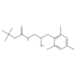 tert-butyl N-[2-amino-3-(2,4,6-trifluorophenyl)propyl]carbamate结构式