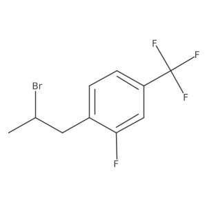 1-(2-Bromopropyl)-2-fluoro-4-(trifluoromethyl)benzene结构式