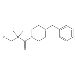 2-(Hydroxymethyl)-2-methyl-1-[4-(phenylmethyl)-1-piperazinyl]-1-propanone结构式