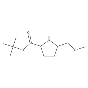 Tert-butyl (2R,5S)-5-(methoxymethyl)pyrrolidine-2-carboxylate结构式