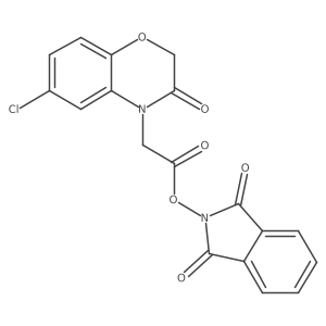 1,3-dioxo-2,3-dihydro-1H-isoindol-2-yl 2-(6-chloro-3-oxo-3,4-dihydro-2H-1,4-benzoxazin-4-yl)acetate结构式
