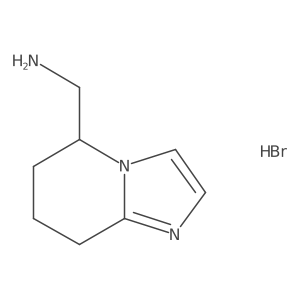 5,6,7,8-Tetrahydroimidazo[1,2-a]pyridin-5-ylmethanamine;hydrobromide结构式