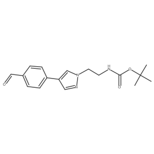 {2-[4-(4-Formylphenyl)-pyrazol-1-yl]-ethyl}-carbamic acid tert-butyl ester结构式