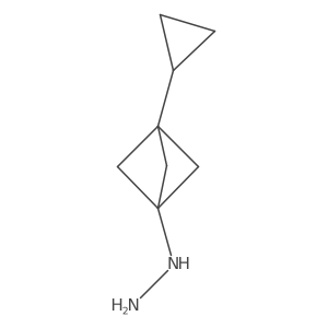 (3-Cyclopropyl-1-bicyclo[1.1.1]pentanyl)hydrazine Structure