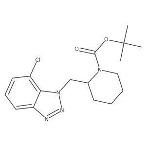 tert-butyl 2-[(7-chloro-1H-1,2,3-benzotriazol-1-yl)methyl]piperidine-1-carboxylate Structure