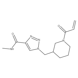 N-Methyl-1-[(1-prop-2-enoylpiperidin-3-yl)methyl]triazole-4-carboxamide结构式