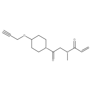 N-Methyl-N-[2-oxo-2-(4-prop-2-ynoxypiperidin-1-yl)ethyl]prop-2-enamide Structure
