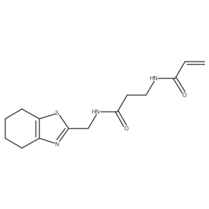 3-(Prop-2-enoylamino)-N-(4,5,6,7-tetrahydro-1,3-benzothiazol-2-ylmethyl)propanamide结构式