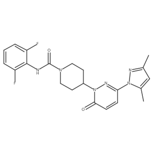 N-(2,6-difluorophenyl)-4-[3-(3,5-dimethyl-1H-pyrazol-1-yl)-6-oxo-1,6-dihydropyridazin-1-yl]piperidine-1-carboxamide Structure