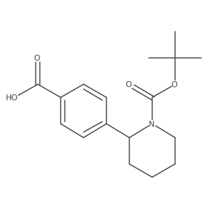 (S)-4-(1-(tert-butoxycarbonyl)piperidin-2-yl)benzoic acid Structure