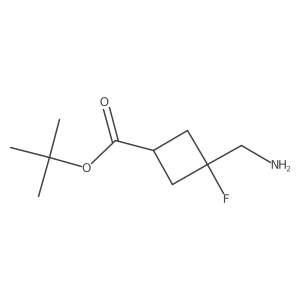 tert-Butyl 3-(aminomethyl)-3-fluorocyclobutanecarboxylate Structure