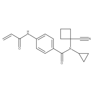 N-(1-cyanocyclobutyl)-N-cyclopropyl-4-(prop-2-enamido)benzamide Structure