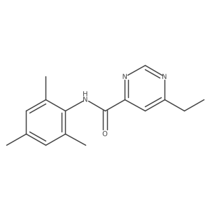 6-Ethyl-N-(2,4,6-trimethylphenyl)pyrimidine-4-carboxamide Structure