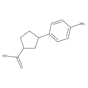 (1R,3R)-3-(4-Aminophenyl)cyclopentane-1-carboxylic acid Structure