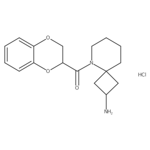 (2r,4s)-5-(2,3-Dihydro-1,4-benzodioxine-2-carbonyl)-5-azaspiro[3.5]nonan-2-amine hydrochloride Structure