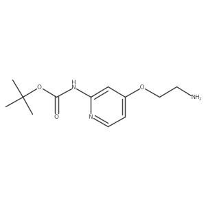 Tert-butyl N-[4-(2-aminoethoxy)pyridin-2-yl]carbamate结构式