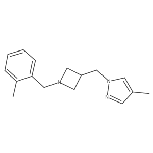 4-methyl-1-({1-[(2-methylphenyl)methyl]azetidin-3-yl}methyl)-1H-pyrazole结构式