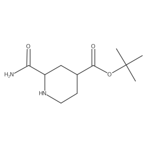 rac-tert-butyl (2R,4S)-2-carbamoylpiperidine-4-carboxylate结构式