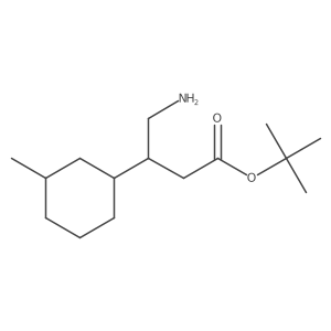 Tert-butyl 4-amino-3-(3-methylcyclohexyl)butanoate结构式