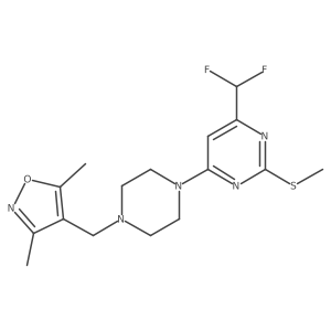 4-(Difluoromethyl)-6-{4-[(3,5-dimethyl-1,2-oxazol-4-yl)methyl]piperazin-1-yl}-2-(methylsulfanyl)pyrimidine Structure