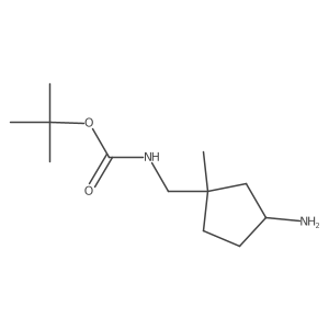 tert-butylN-[(3-amino-1-methylcyclopentyl)methyl]carbamate结构式