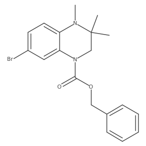 Benzyl 7-bromo-3,3,4-trimethyl-1,2,3,4-tetrahydroquinoxaline-1-carboxylate Structure