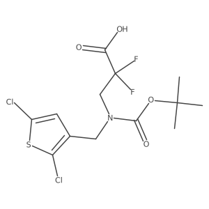3-{[(Tert-butoxy)carbonyl][(2,5-dichlorothiophen-3-yl)methyl]amino}-2,2-difluoropropanoic acid Structure