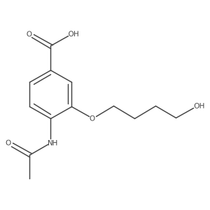 4-Acetamido-3-(4-hydroxybutoxy)benzoic acid结构式