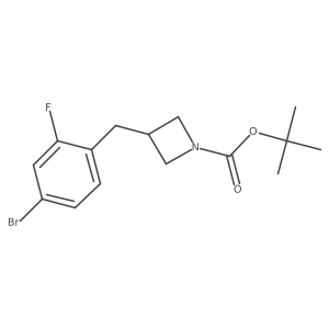 Tert-butyl 3-[(4-bromo-2-fluorophenyl)methyl]azetidine-1-carboxylate Structure