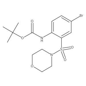 tert-butyl N-[4-bromo-2-(morpholine-4-sulfonyl)phenyl]carbamate结构式
