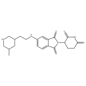 2-(2,6-dioxopiperidin-3-yl)-5-{[2-(6-methylmorpholin-2-yl)ethyl]amino}-2,3-dihydro-1H-isoindole-1,3-dione结构式