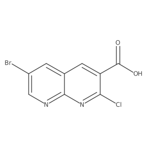 6-Bromo-2-chloro-1,8-naphthyridine-3-carboxylic acid结构式