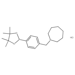 (4-(Homopiperidine)methyl)phenylboronic acid pinacol ester hydrochloride Structure