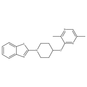 2-{4-[(3,6-Dimethylpyrazin-2-yl)oxy]piperidin-1-yl}-1,3-benzothiazole Structure