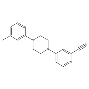 4-[4-(4-Methylpyrimidin-2-yl)piperazin-1-yl]pyridine-2-carbonitrile结构式