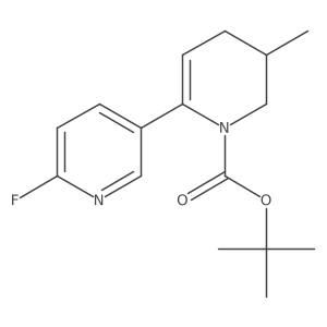 tert-Butyl 6'-fluoro-5-methyl-5,6-dihydro-[2,3'-bipyridine]-1(4H)-carboxylate Structure