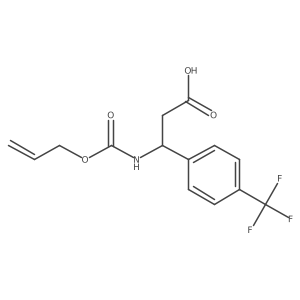 3-{[(Prop-2-en-1-yloxy)carbonyl]amino}-3-[4-(trifluoromethyl)phenyl]propanoic acid Structure