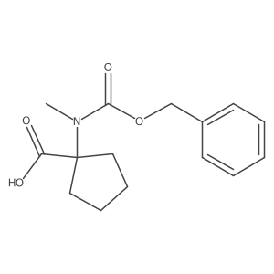 1-{[(Benzyloxy)carbonyl](methyl)amino}cyclopentane-1-carboxylic acid结构式