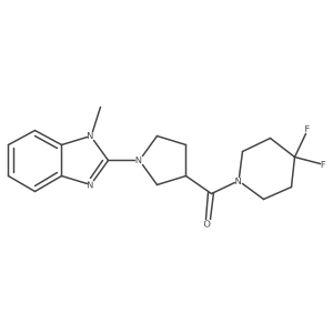 2-[3-(4,4-difluoropiperidine-1-carbonyl)pyrrolidin-1-yl]-1-methyl-1H-1,3-benzodiazole Structure