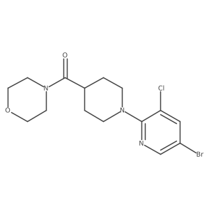 4-[1-(5-Bromo-3-chloropyridin-2-yl)piperidine-4-carbonyl]morpholine Structure
