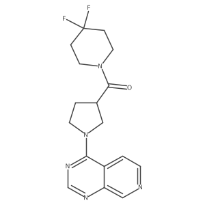 4,4-Difluoro-1-(1-{pyrido[3,4-d]pyrimidin-4-yl}pyrrolidine-3-carbonyl)piperidine Structure
