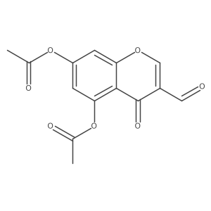 5,7-Bis(acetyloxy)-4-oxo-4H-1-benzopyran-3-carboxaldehyde Structure