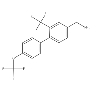 C-(4'-(Trifluoromethoxy)-2-(trifluoromethyl)biphenyl-4-yl)-methylamine Structure
