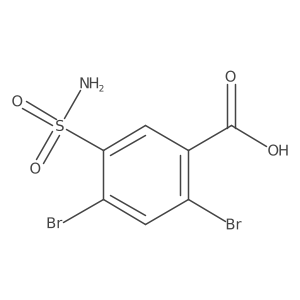 2,4-Dibromo-5-sulfamoylbenzoic acid结构式