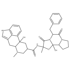 Ergotaman-3a(2),6a(2),18-trione, 9,10-dihydro-10,12a(2)-dihydroxy-2a(2)-methyl-5a(2)-(phenylmethyl)-, (5a(2)I+/-,8I+/-,10I(2))-结构式